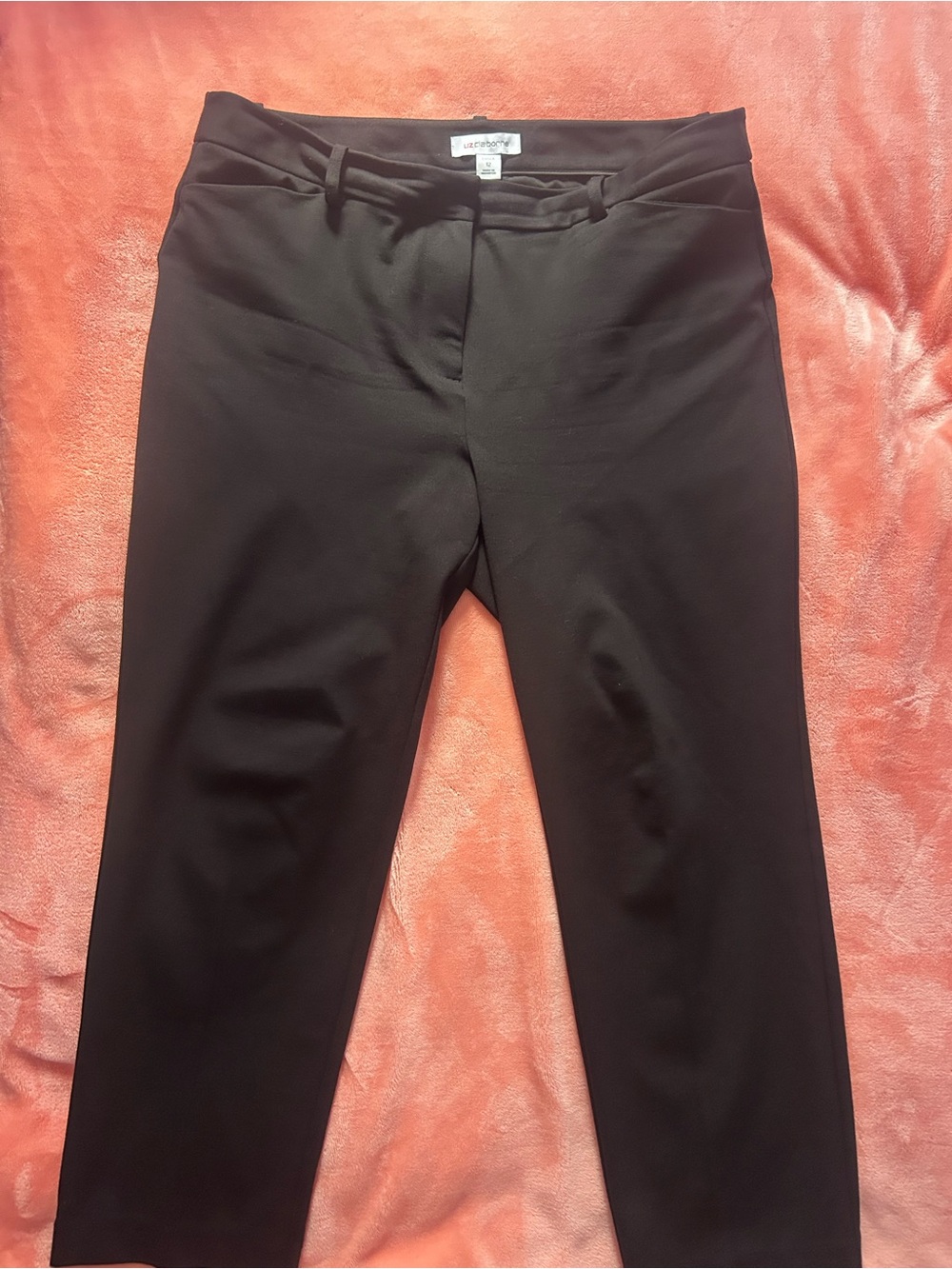 Liz Claiborne Black Straight-Leg Dress Pants